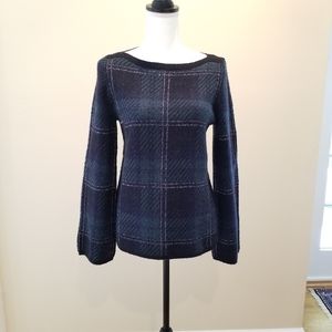 Ann Taylor Forest Tartan sweater in small NWT